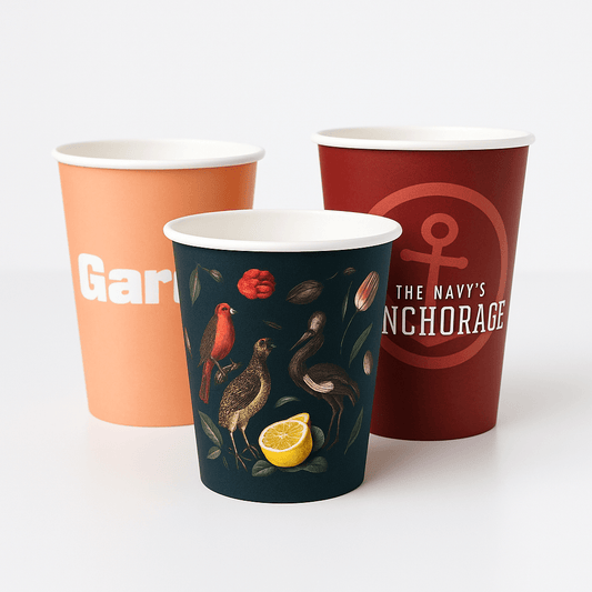 Custom Coffee Cups – Single Wall (Recyclable) - Exposurepack - Custom packaging by Exposurepack